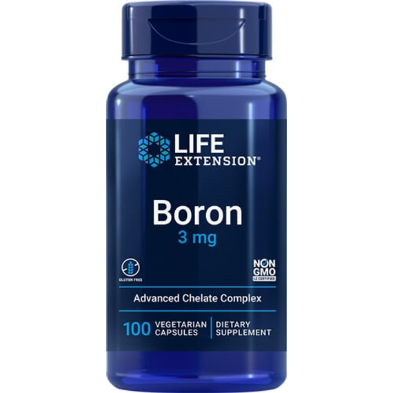 Bór, Boron, 3 mg, 100 db, Life Extension 