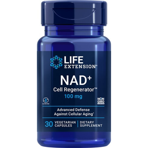 NAD plus sejtregeneráló nikotinamid-ribozid, 100 mg, 30 db, Life Extension 