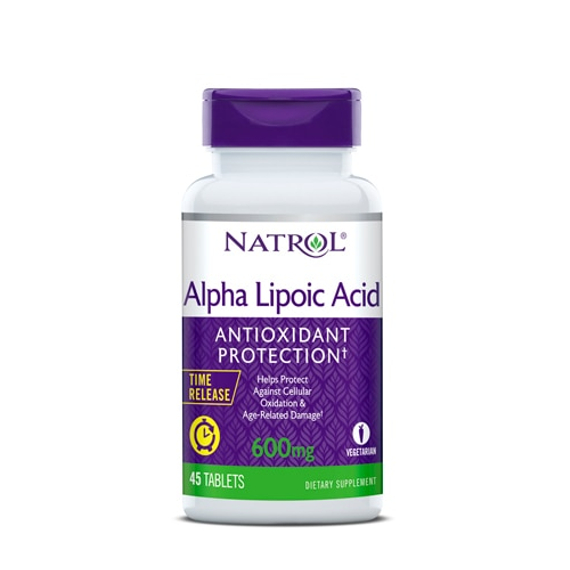 Alfa liponsav, lassú felszívódású, 600 mg, 45 db, Natrol 