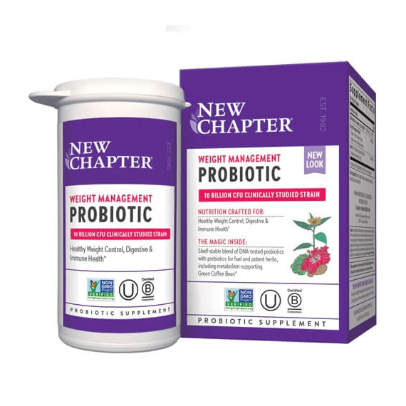 Weight Management, Súlykezelési Probiotikum, 60 db, New Chapter