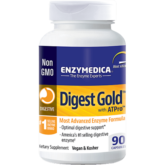 Digest Gold ATPro-val, fejlett enzim formula, az emésztés támogatására 90 db, Enzymedica