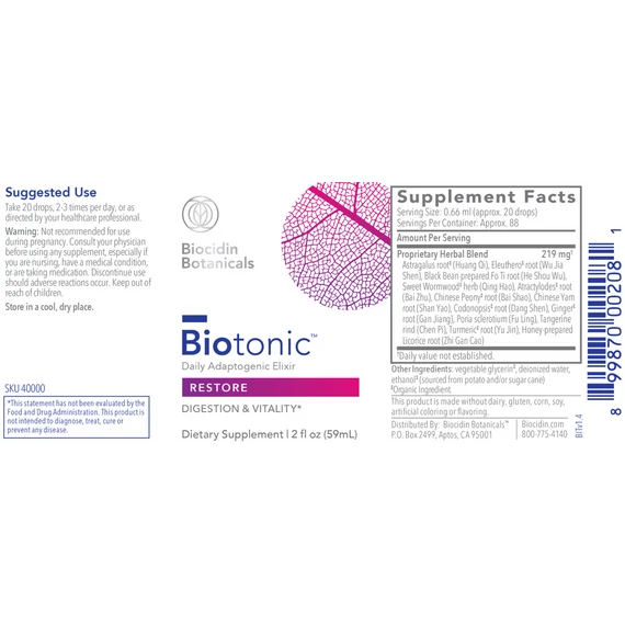 Biotonic, 59 ml, Biocidin Botanicals