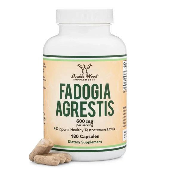 Fadogia Agrestis, egészséges tesztoszteronszint, 600 mg, 180 db, Double Wood (szépséghibás termék, készlet erejéig)